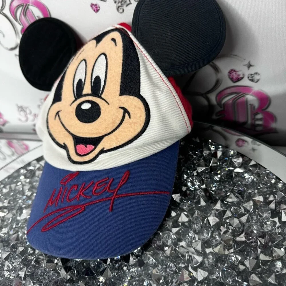 Disney hat Mickey Mouse Cap floppy ears classic ball cap red white blue black